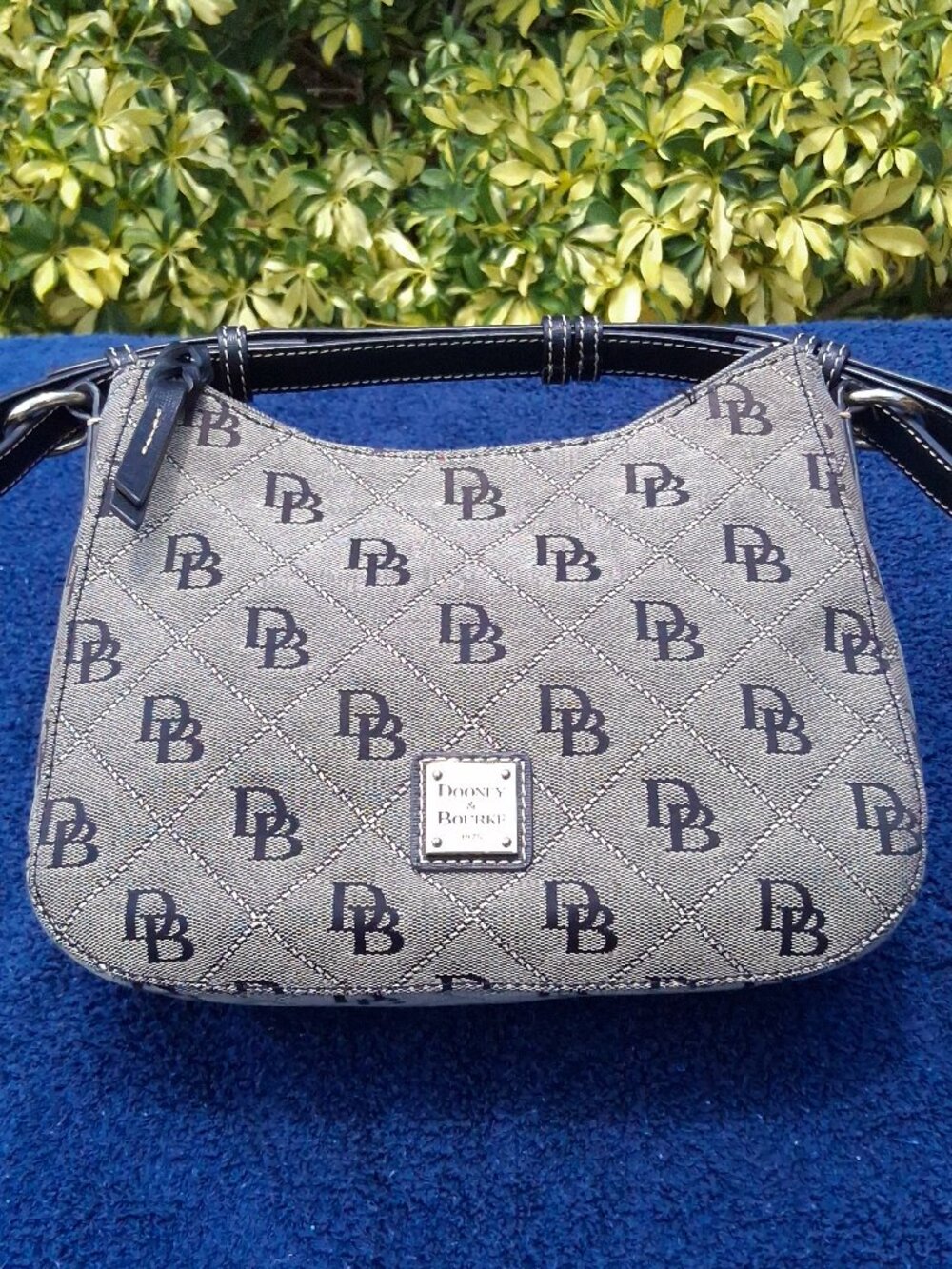 Dooney & Bourke Signature DB Monogram Coated Canvas Small Shoulder Bag/Satchel